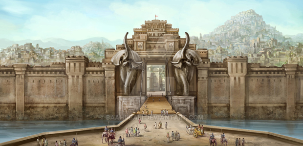 Extraordinary Sets For Baahubali movie Photos